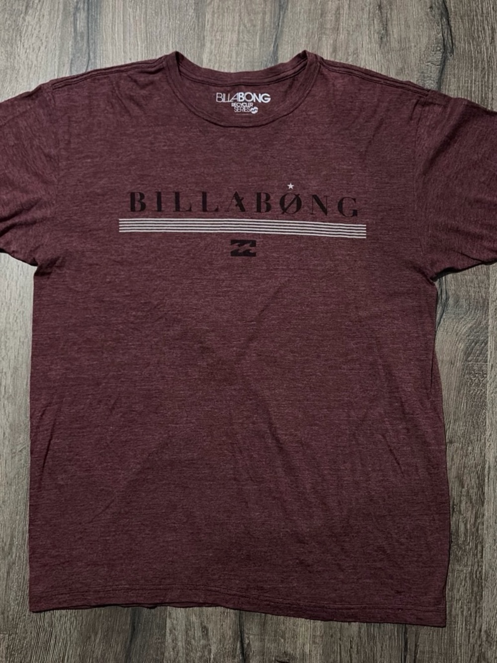 Billabong Recycler Series Graphic T-Shirt Maroon Heather Large